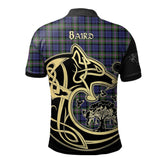 Clan Baird Modern Tartan Polo Shirt Viking Wolf FF21 Baird Modern Tartan Tartan Polo